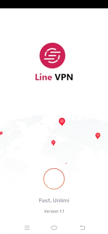 Line VPN Startup Screen